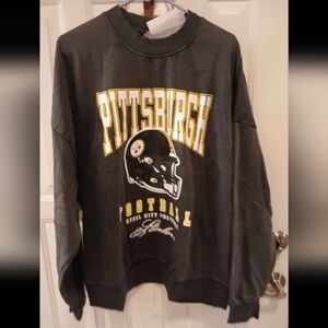 Pittsburgh Football Graphic Women's Hoodie - Black